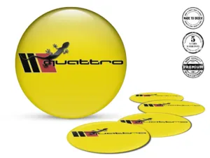 Wheel Emblems Racing Premium Sport Dome Style